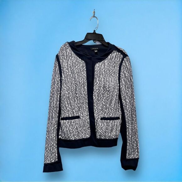 Ann Taylor | Tweed and Jersey Blazer | Size 8 - Picture 1 of 3